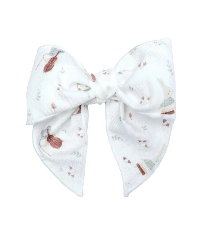 Lazo Pelo bebé mint invierno estampado algodón con pinza suave diseño grande elegante en fondo blanco