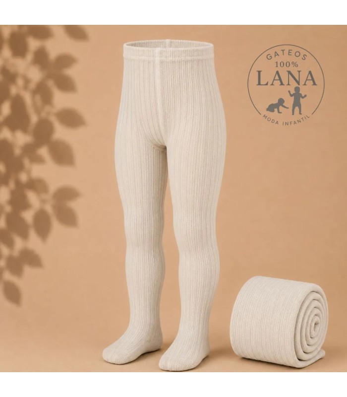 Leotardo Canalé Lana Cóndor Beige 901 para bebé y niña