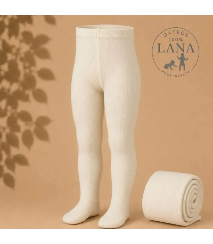 Leotardo Canalé Lana Cóndor Beige 935 para bebé y niña