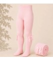 Leotardo Liso con Lazo Grosgrain Cóndor Rosa para Bebé y Niña
