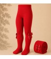 Leotardo Liso con Lazo Grosgrain Cóndor Rojo para Bebé y Niña