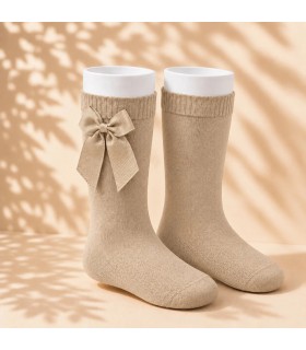 Calcetín Lazo Grosgrain Cóndor Turrón 316 para bebé y niña