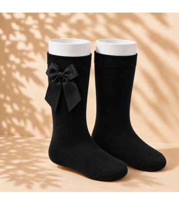 Calcetín Lazo Grosgrain Cóndor Negro 900 para bebé y niña
