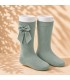 Calcetín Lazo Grosgrain Cóndor Verde Seco 756 para bebé y niña