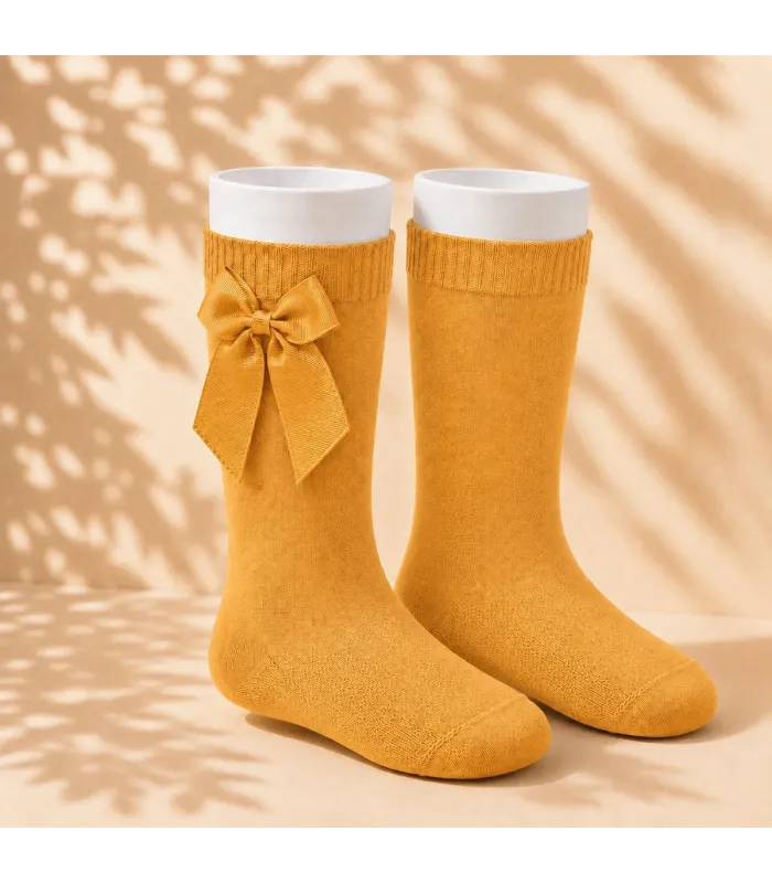 Calcetín Lazo Grosgrain Cóndor Mango 680 para bebé y niña