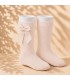 Calcetín Lazo Grosgrain Cóndor Nude 674 para bebé y niña