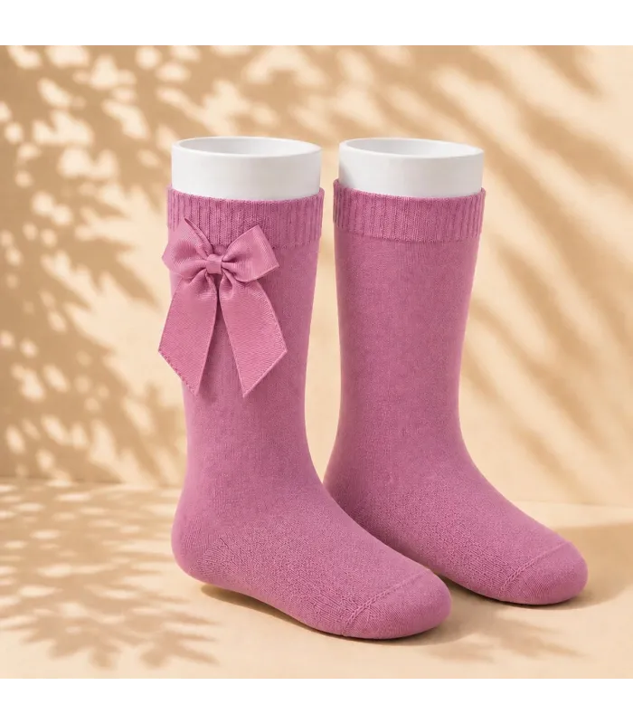 Calcetín Lazo Grosgrain Cóndor Tamarisco 670 para bebé y niña