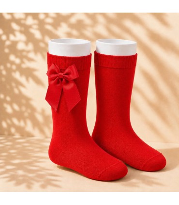 Calcetín Lazo Grosgrain Cóndor Rojo 550 para bebé y niña