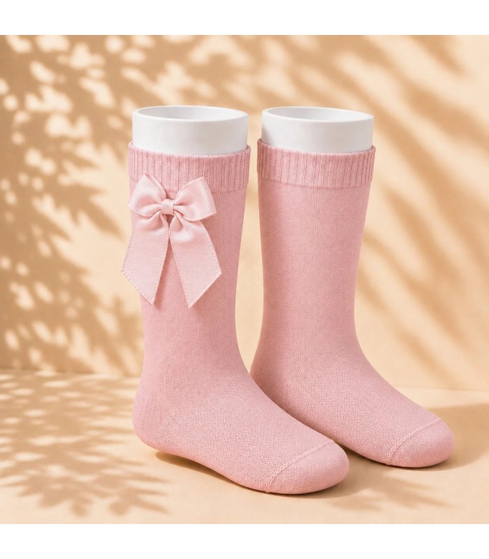 Calcetín Lazo Grosgrain Cóndor Rosa Palo | Gateos