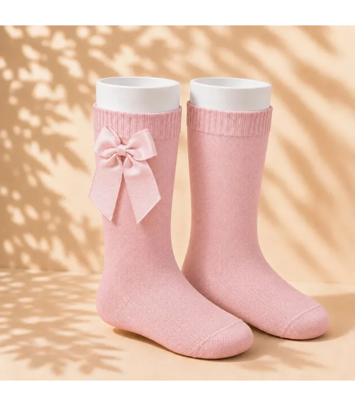 Calcetín Lazo Grosgrain Cóndor Rosa Palo | Gateos