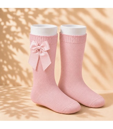 Calcetín Lazo Grosgrain Cóndor Rosa Palo | Gateos
