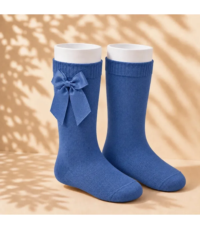 Calcetín Lazo Grosgrain Cóndor Azul Francia 449 para bebé y niña