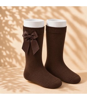 Calcetín Lazo Grosgrain Cóndor Marrón 390 para bebé y niña