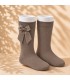 Calcetín Lazo Grosgrain Cóndor Visón | Gateos