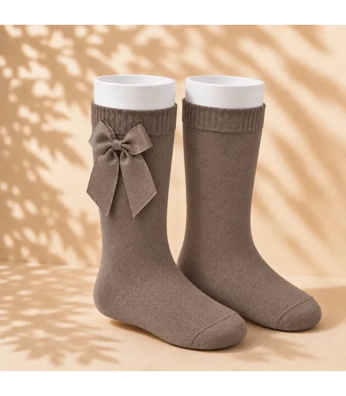 Calcetín Lazo Grosgrain Cóndor Visón | Gateos