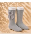 Calcetín Lazo Grosgrain Cóndor Gris Claro