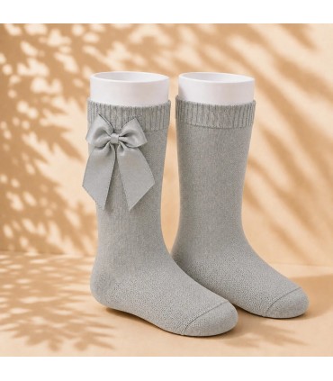 Calcetín Lazo Grosgrain Cóndor Aluminio 221 para bebé y niña