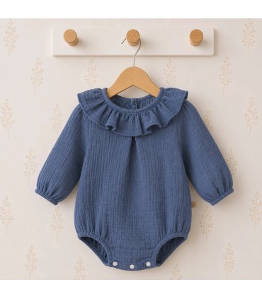 Pelele Estena Bebé Denim Calamaro | Gateos