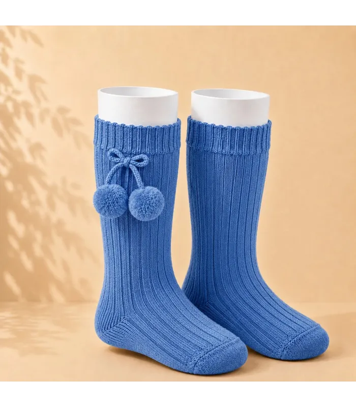 Calcetín Canalé Borlas Cóndor Azul Francia 449 para bebé y niño