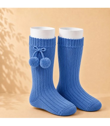 Calcetín Canalé Borlas Cóndor Azul Francia 449 para bebé y niño