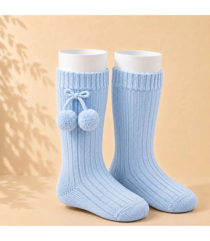 Calcetín Canalé Borlas Cóndor Azul Bebé 410 para bebé y niño