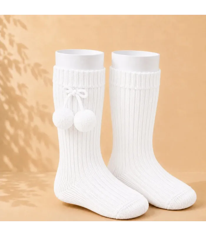 Calcetín Canalé Borlas Cóndor Blanco 200 para bebé y niño