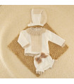 Conjunto Cubrepañal Abelia Crudo