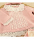 Conjunto Cubrepañal Abelia Rosa Palo