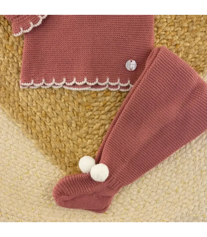 Conjunto Lana Bodoques Cereza | Dulce de Fresa