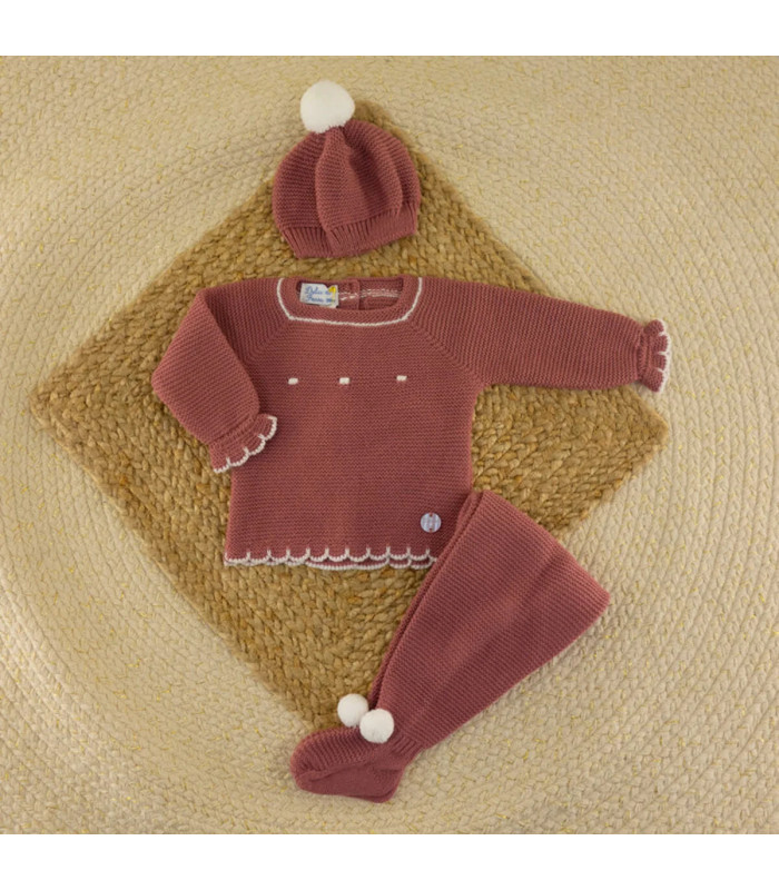 Conjunto Lana Bodoques Cereza