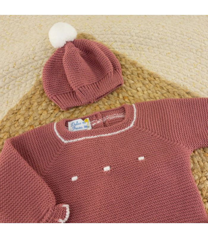 Conjunto Lana Bodoques Cereza
