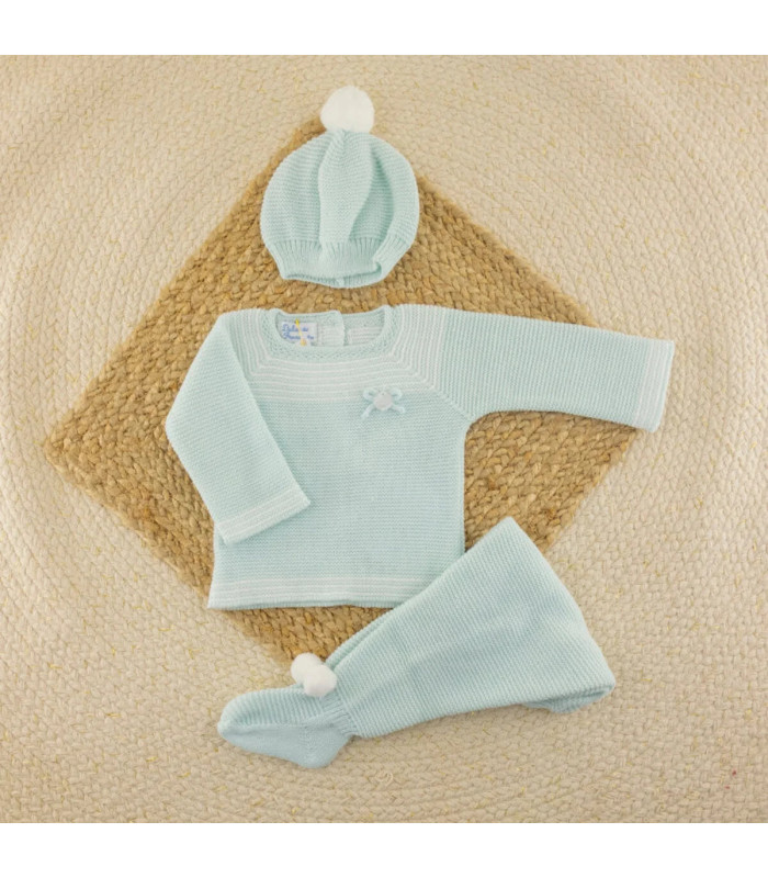 Conjunto Lana Verde Agua