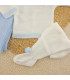 Conjunto Lana Blanco Celeste