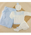 Conjunto Lana Blanco Celeste