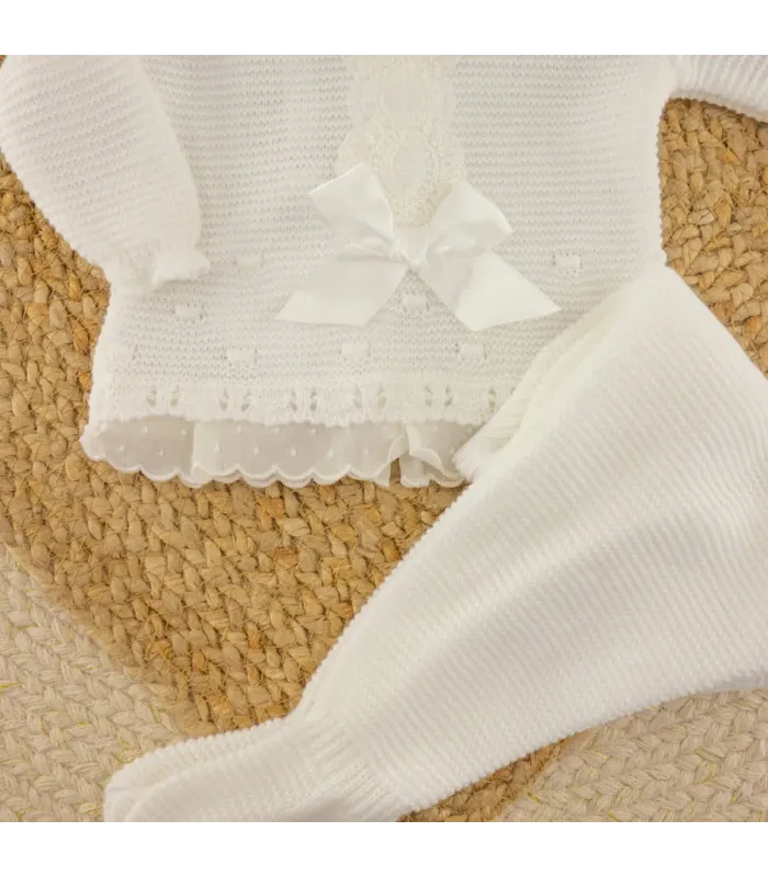 Conjunto Bebé Helen Blanco | Dulce de Fresa