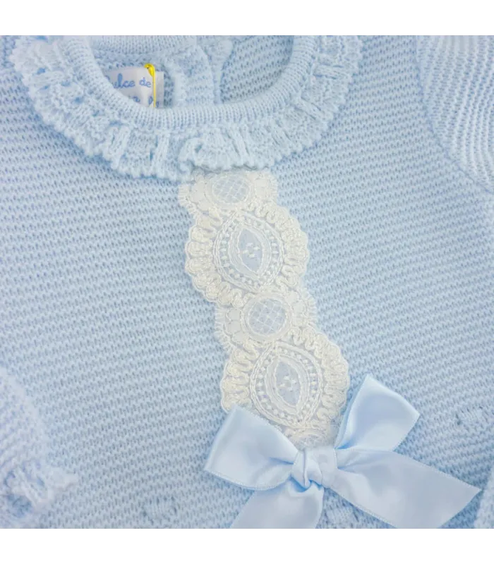 Conjunto Bebé Helen Celeste | Dulce de Fresa