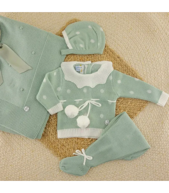 Conjunto Lana Luna Verde empolvado