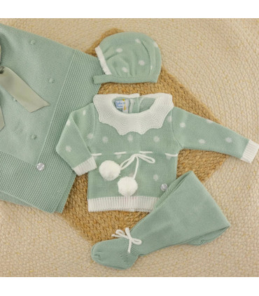 Conjunto Lana Luna Verde empolvado