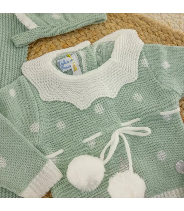 Conjunto Lana Luna Verde Empolvado | Dulce de Fresa
