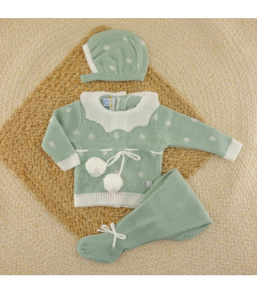 Conjunto Lana Luna Verde empolvado