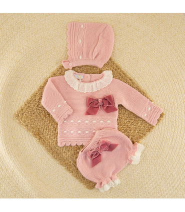 Conjunto Lana Mimosa Rosa Palo