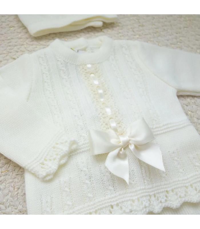 ▶️  Conjunto Polaina Con Pasacintas Crudo