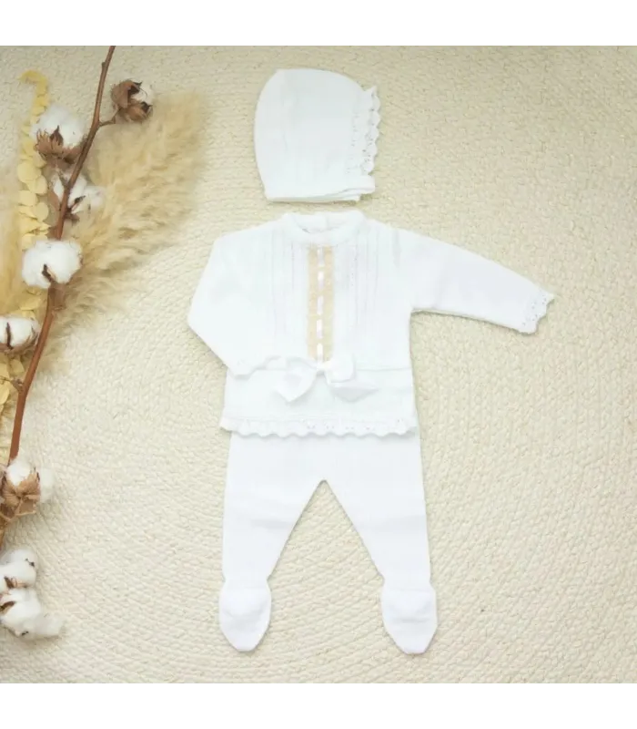 Conjunto Polaina Blanco | Dulce de Fresa