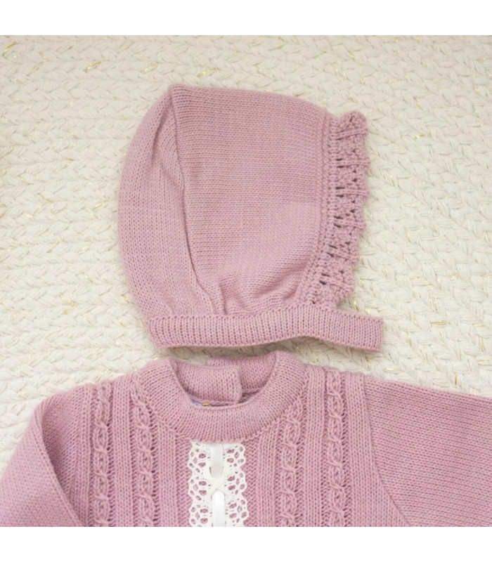 ▶️  Conjunto Polaina Pasacintas  Rosa Viejo