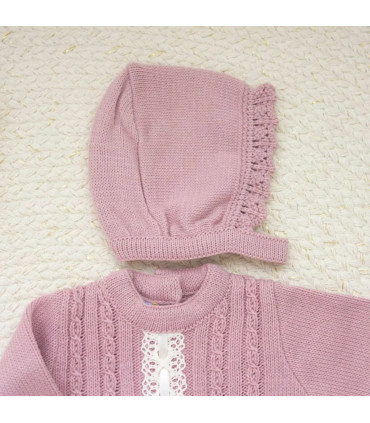 Conjunto Polaina Pasacintas  Rosa Viejo