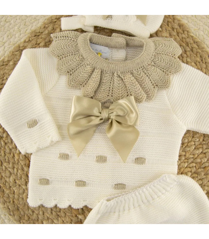 ▶️  Conjunto Lana Camelia Crudo