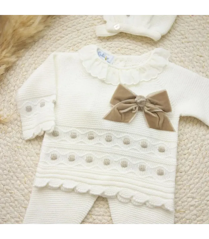Conjunto Lana Mimosa Crudo | Dulce de Fresa