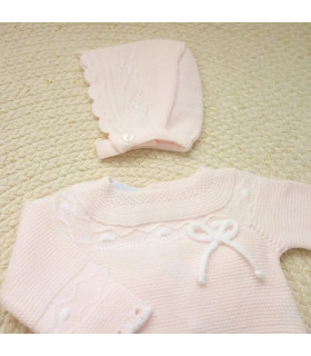 Conjunto lana Polaina Junquillo Rosa