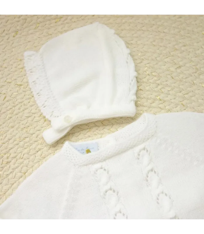 Conjunto Lana Trenzas Blanco | Dulce de Fresa
