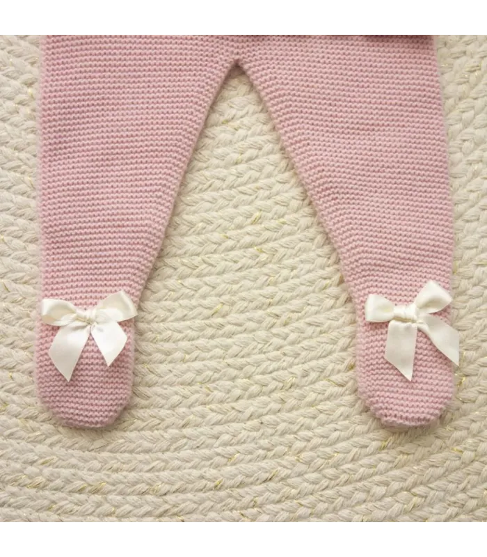 Conjunto Lana Polaina Rosa Palo | Dulce de Fresa
